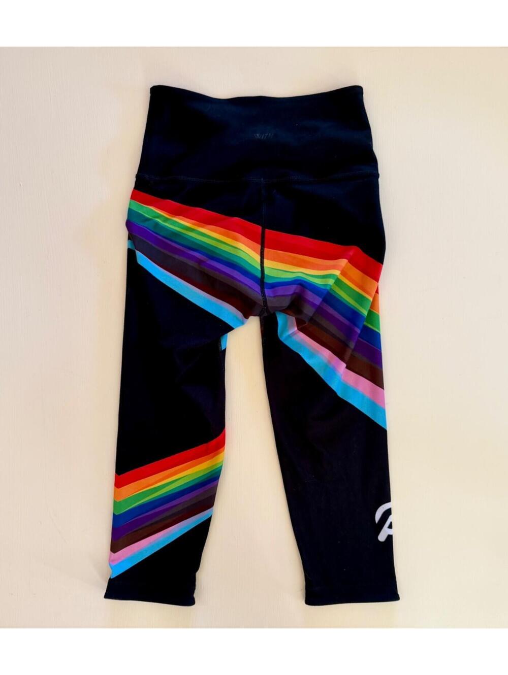 WITH Wear It To Heart X Peloton Pride 3/4 Length Leggings Reversible XS - S EUC - Picture 8 of 9